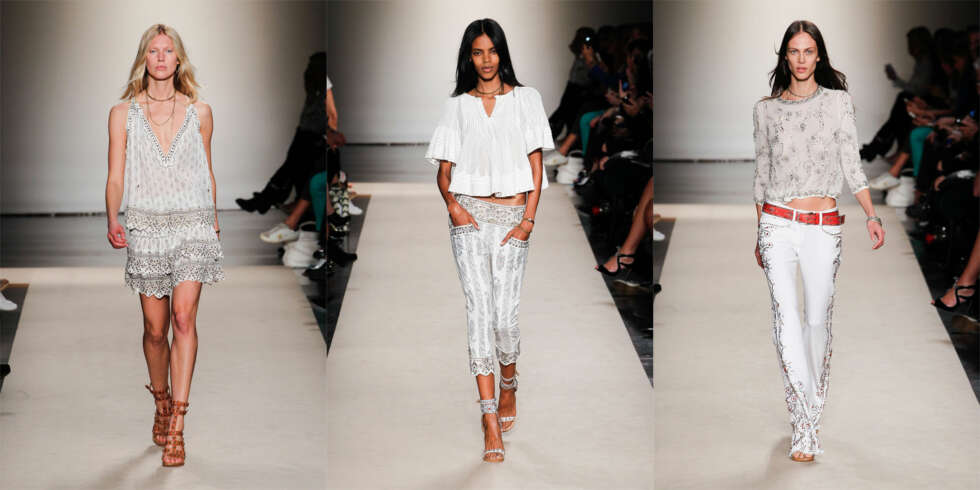 ROMANTISK: De som ønsker en bohemsk og rocka look bør la seg inspirere av Isabel Marant sin SS13-kolleksjon. Foto: Stella Pictures ROMANTISK: De som ønsker en bohemsk og rocka look bør la seg inspirere av Isabel Marant sin SS13-kolleksjon. Foto: Stella Pictures