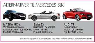 ALTERNATIVENE: Mazda MX-5, BMW Z4, Audi TT. ALTERNATIVENE: Mazda MX-5, BMW Z4, Audi TT.