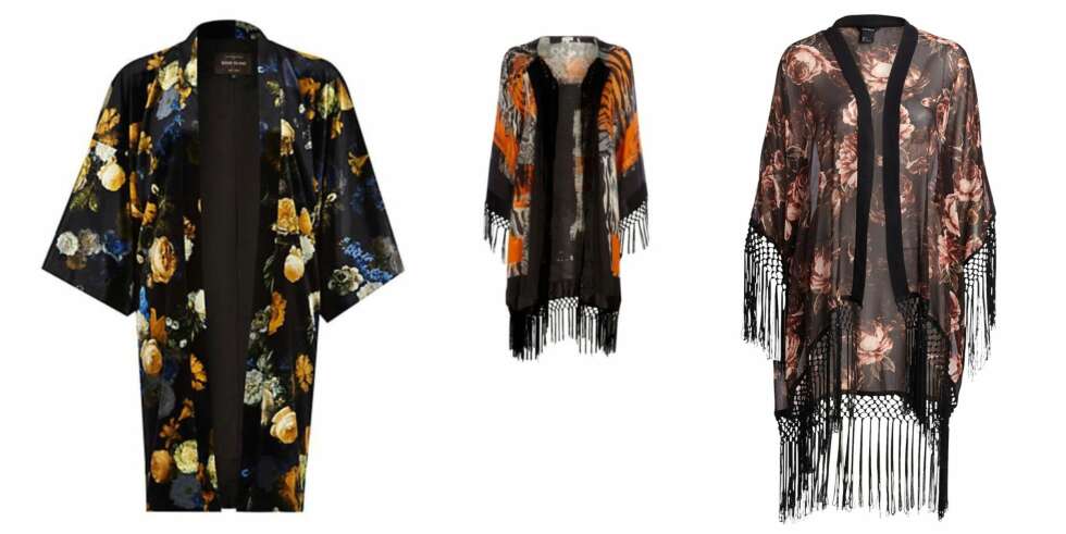 KIMONO: River Island kr 798, River Island kr 505, Lindex kr 299. FOTO: Produsentene. KIMONO: River Island kr 798, River Island kr 505, Lindex kr 299. FOTO: Produsentene.