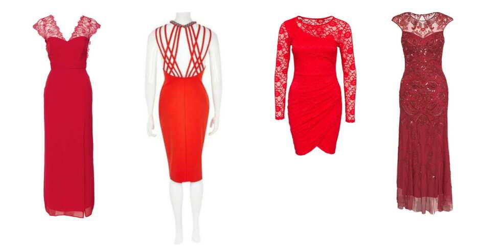 RØDE: Elise Ryan kr 599, River Island, Oneness kr 499, Miss Selfridge kr 1949. FOTO: nelly.com og riverisland.co.uk. RØDE: Elise Ryan kr 599, River Island, Oneness kr 499, Miss Selfridge kr 1949. FOTO: nelly.com og riverisland.co.uk.