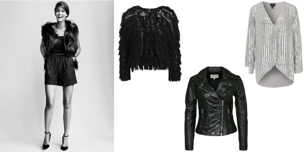 HOLD VARMEN: Klærne på hovedbildet er fra Next. Sort jakke fra Lindex kr 399, sølvjakke NLY Icons kr 799 og skinnjakke fra River Island kr 1345. FOTO: Next.co.uk, Lindex, nelly.com & riverisland.com. HOLD VARMEN: Klærne på hovedbildet er fra Next. Sort jakke fra Lindex kr 399, sølvjakke NLY Icons kr 799 og skinnjakke fra River Island kr 1345. FOTO: Next.co.uk, Lindex, nelly.com & riverisland.com.
