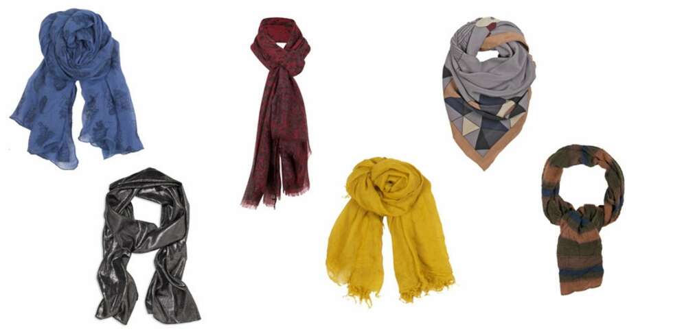 SKJERF: Blått fra Beck Söndergaard, 399 kr, burgunder fra Bik Bok, 149 kr, flerfarget fra Beck Söndergaard, 899 kr, metallic fra MQ, 199 kr, gult fra Beck Söndergaard, 699 kr, stripete fra Stella Nova, 999 kr. SKJERF: Blått fra Beck Söndergaard, 399 kr, burgunder fra Bik Bok, 149 kr, flerfarget fra Beck Söndergaard, 899 kr, metallic fra MQ, 199 kr, gult fra Beck Söndergaard, 699 kr, stripete fra Stella Nova, 999 kr.