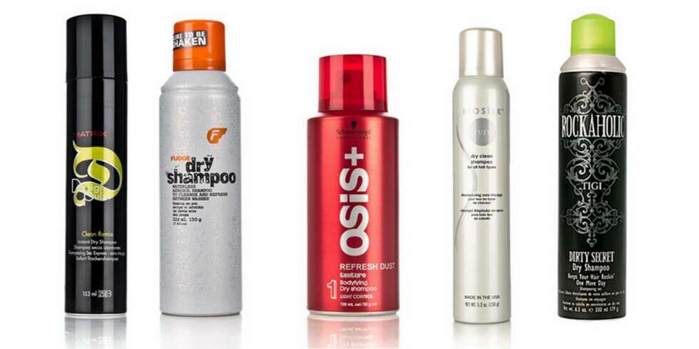 TØRRSJAMPO: Genialt produkt som gjør at du slipper å vaske håret altfor ofte. Fra venstre: Matrix Design Pulse Clean Remix Dry Shampoo,119kr, Fudge Dry Shampoo,129 kr, Osis + Refresh Dust Tørrshampoo, 135 kr, Biosilk Dry Clean Shampoo, 139 kr, Tigi Rockaholic Dirty Secret Dry Shampoo, 139 kr. TØRRSJAMPO: Genialt produkt som gjør at du slipper å vaske håret altfor ofte. Fra venstre: Matrix Design Pulse Clean Remix Dry Shampoo,119kr, Fudge Dry Shampoo,129 kr, Osis + Refresh Dust Tørrshampoo, 135 kr, Biosilk Dry Clean Shampoo, 139 kr, Tigi Rockaholic Dirty Secret Dry Shampoo, 139 kr.