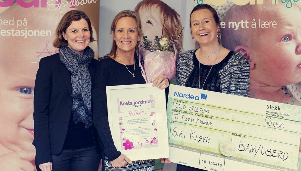 ÅRETS JORDMOR 2013: Hedda Frivold fra Libero, Årets jordmor 2013 Siri Kløve og Monica Eriksen fra BAM. ÅRETS JORDMOR 2013: Hedda Frivold fra Libero, Årets jordmor 2013 Siri Kløve og Monica Eriksen fra BAM.