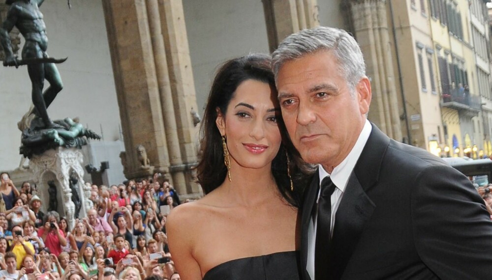 Snart gift: George Clooney og hans vakre forlovede Amal gir hverandre sitt ja i Venezia i løpet av de neste dagene. Snart gift: George Clooney og hans vakre forlovede Amal gir hverandre sitt ja i Venezia i løpet av de neste dagene.