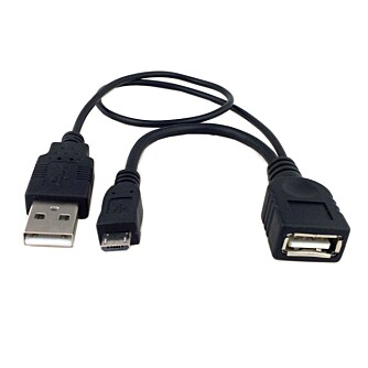 En USB OTG-kabel gjør det mulig å koble USB-utstyr som minnepinner og USB DAC-er til en Android-telefon. Denne varianten har også mulighet for USB-strøm inn. Vi rakk dessverre ikke å motta vår OTG-kabel innen bladet gikk i trykken, så vi kan ikke garantere at det funker med WiMP En USB OTG-kabel gjør det mulig å koble USB-utstyr som minnepinner og USB DAC-er til en Android-telefon. Denne varianten har også mulighet for USB-strøm inn. Vi rakk dessverre ikke å motta vår OTG-kabel innen bladet gikk i trykken, så vi kan ikke garantere at det funker med WiMP