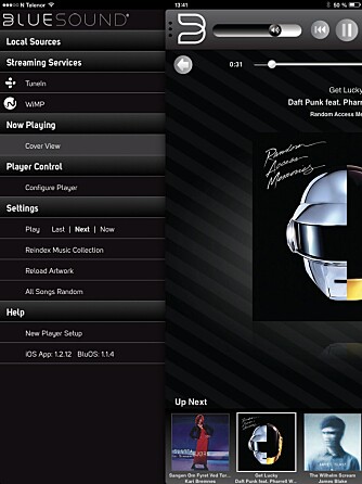 Bluesound-appen for iPad. Det funker supert med WiMP HiFi, men du går glipp av den redaksjonelle tjenesten i WiMP-appen. Bluesound-appen for iPad. Det funker supert med WiMP HiFi, men du går glipp av den redaksjonelle tjenesten i WiMP-appen.