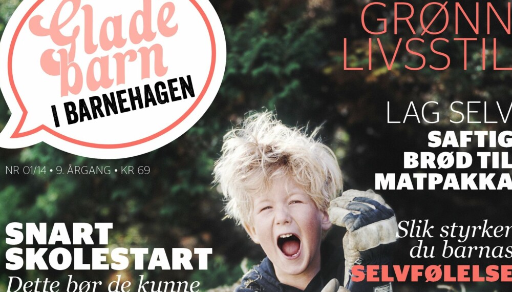GLADE BARN I BARNEHAGEN: Glade barn i barnehagen er et spesialmagasin for foreldre med barn i barnehage. Bladet utgis to ganger i året, og deles ut gratis til foreldre og ansatte i barnehagen. GLADE BARN I BARNEHAGEN: Glade barn i barnehagen er et spesialmagasin for foreldre med barn i barnehage. Bladet utgis to ganger i året, og deles ut gratis til foreldre og ansatte i barnehagen.