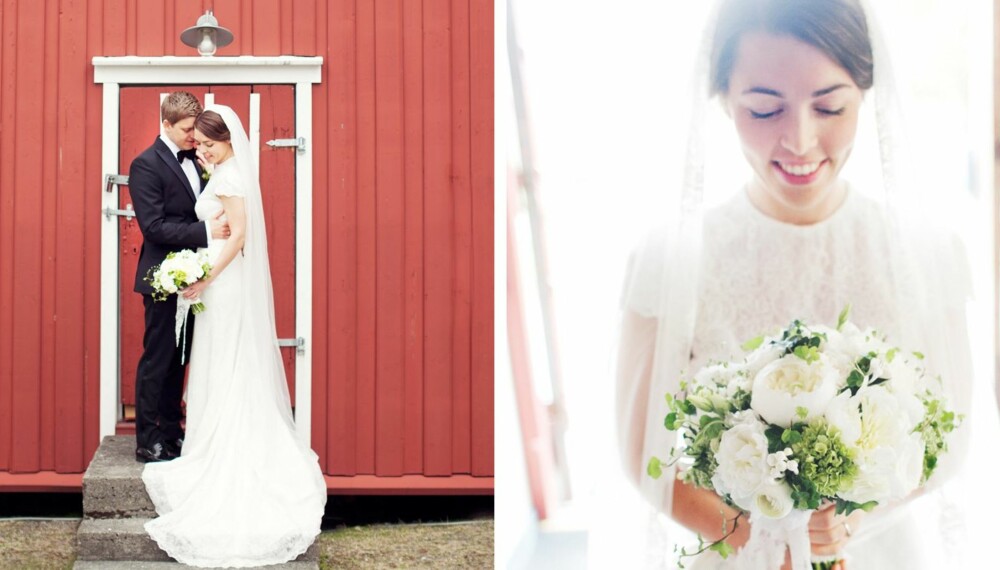 KRISTINE OG ARILD: 10. mai 2014 giftet de seg i Melhus kirke, og festen ble holdt på Kvilhaugen Gård i Trondheim. Brudebuketten besto av peoner, dill, ranunkler, lissianthus, bouvardia, hortensia,
briza, potteroser og eføy. Bruden ga blomsterdekoratøren følgende stikkord for hva hun ønsket: naturlig, garden,
country, låve, Downton Abbey. KRISTINE OG ARILD: 10. mai 2014 giftet de seg i Melhus kirke, og festen ble holdt på Kvilhaugen Gård i Trondheim. Brudebuketten besto av peoner, dill, ranunkler, lissianthus, bouvardia, hortensia,
briza, potteroser og eføy. Bruden ga blomsterdekoratøren følgende stikkord for hva hun ønsket: naturlig, garden,
country, låve, Downton Abbey.