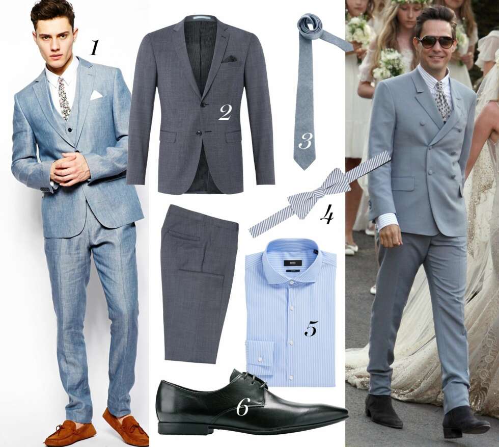 1. Dress fra Asos, kr 1000. 2. Dress fra Sand, kr 4699. 3. Slips fra Asos, kr 95. 4. Sløyfe fra Selected Homme/Zalando.no, kr 249. 5. Skjorte fra Hugo Boss/nordstrom.com, kr 830. 6. Sko fra Dna, kr 999. 1. Dress fra Asos, kr 1000. 2. Dress fra Sand, kr 4699. 3. Slips fra Asos, kr 95. 4. Sløyfe fra Selected Homme/Zalando.no, kr 249. 5. Skjorte fra Hugo Boss/nordstrom.com, kr 830. 6. Sko fra Dna, kr 999.