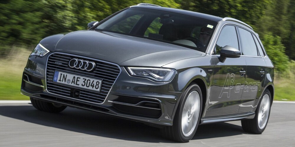 A3 E-TRON: Audis første ladbare bil heter A3 e-tron, og har mikses kraft fra to kilder: En elmotor og en 1,4-liters bensinmotor. FOTO: Audi A3 E-TRON: Audis første ladbare bil heter A3 e-tron, og har mikses kraft fra to kilder: En elmotor og en 1,4-liters bensinmotor. FOTO: Audi