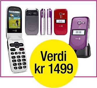 Tre heldige vinnere får hvert sitt eksemplar av mobilen Doro Phone Easy 624. Tre heldige vinnere får hvert sitt eksemplar av mobilen Doro Phone Easy 624.