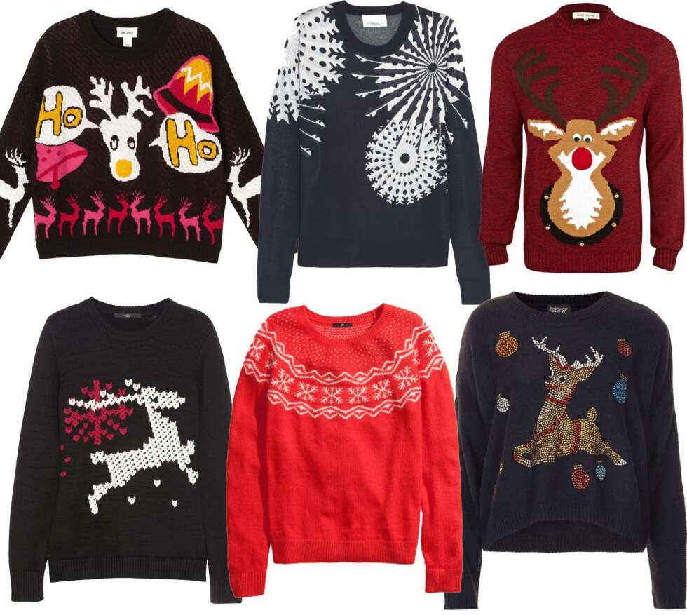 JULEPYNTET: Øverst fra høyre: 1. Monki, kr 280. 2. 3.1 Phillip Lim/ Net-a-porter.com, kr 4266. 3. River Island, kr 380. 4. Tibi, kr 2609
5. H&M, kr 199. 6. Topshop, kr 550. JULEPYNTET: Øverst fra høyre: 1. Monki, kr 280. 2. 3.1 Phillip Lim/ Net-a-porter.com, kr 4266. 3. River Island, kr 380. 4. Tibi, kr 2609
5. H&M, kr 199. 6. Topshop, kr 550.