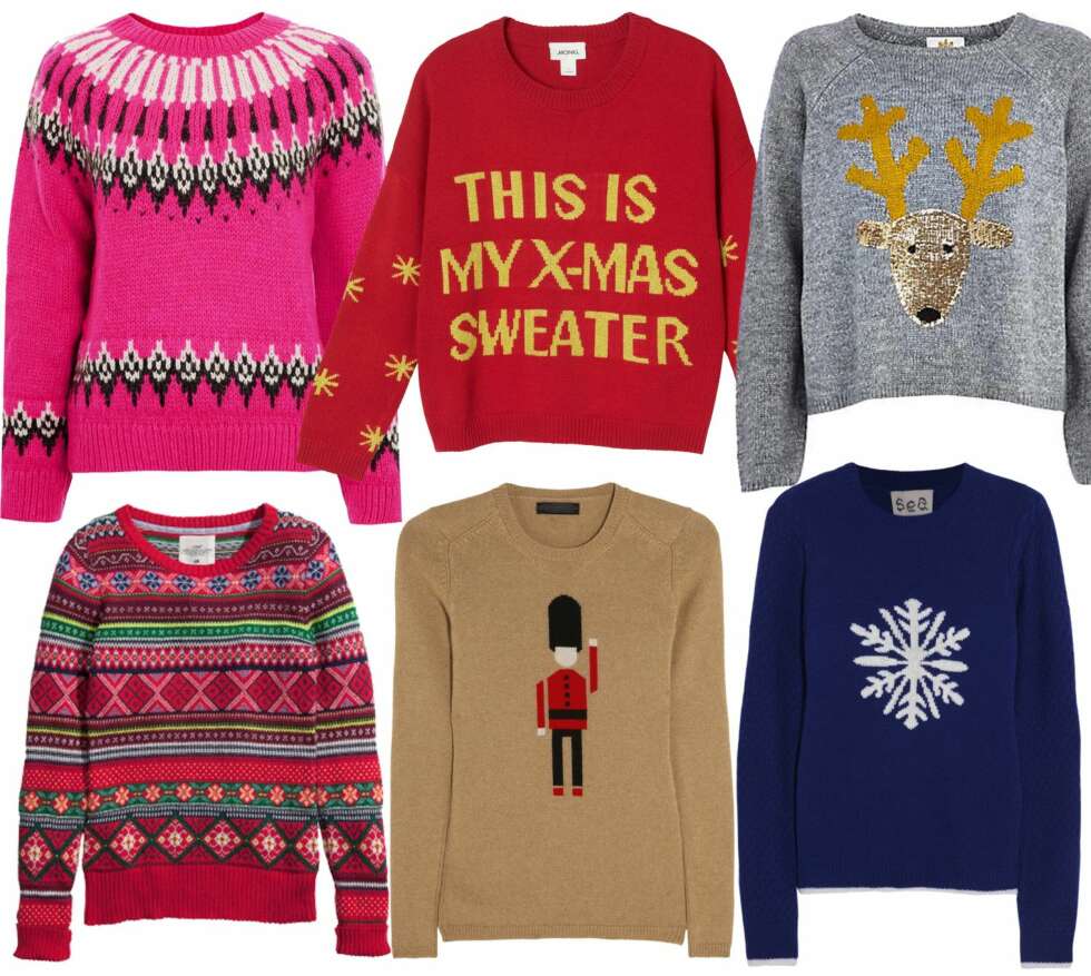 JULEGENSEREN: Øverst fra venstre: 1. Topshop, kr 480. 2. Monki, kr 280. 3. River Island, kr 333. 4. H&M, kr 299 5. Sea, net-a-porter.com, kr 3061. 6. Burberry Prorsum/Net-a-porter.com, kr 7980. JULEGENSEREN: Øverst fra venstre: 1. Topshop, kr 480. 2. Monki, kr 280. 3. River Island, kr 333. 4. H&M, kr 299 5. Sea, net-a-porter.com, kr 3061. 6. Burberry Prorsum/Net-a-porter.com, kr 7980.