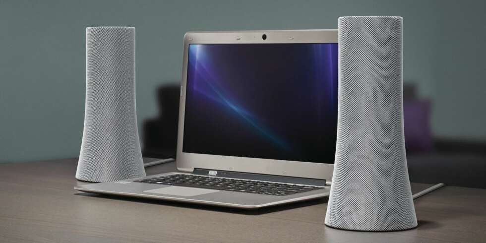 FLEKSIBEL: Z-600 fra Logitech er et et fleksibelt høyttalerpar som kan brukes sammen med mobil, PC, nettbrett og TV. FLEKSIBEL: Z-600 fra Logitech er et et fleksibelt høyttalerpar som kan brukes sammen med mobil, PC, nettbrett og TV.
