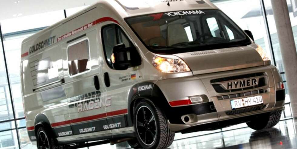 GAMMEL REKORD: Den gamle verdens-rekorden på 207 km/t ble satt med denne Hymeren. FOTO: Goldschmitt/Hymer GAMMEL REKORD: Den gamle verdens-rekorden på 207 km/t ble satt med denne Hymeren. FOTO: Goldschmitt/Hymer