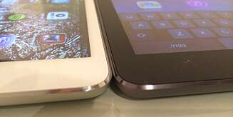 TYNN: iPad Air er like tynn som iPad mini (2012 versjonen). TYNN: iPad Air er like tynn som iPad mini (2012 versjonen).