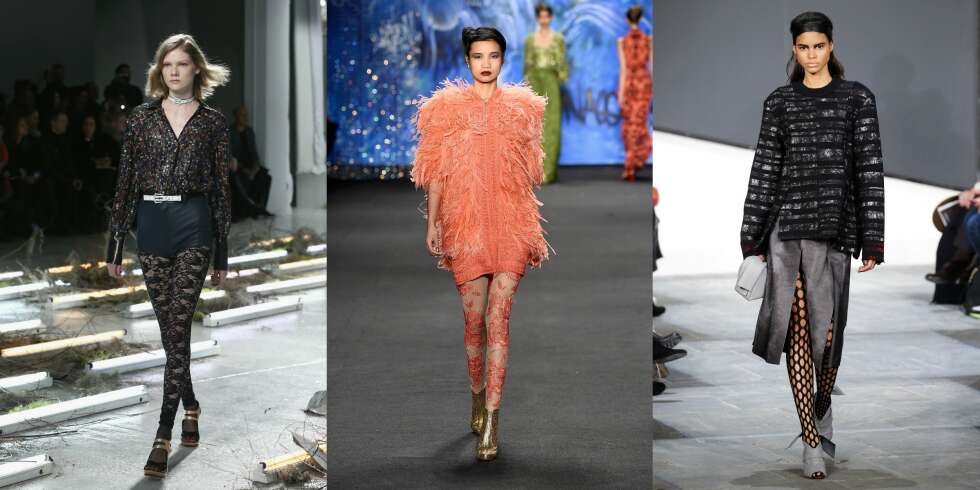 STRØMPEBUKSER: I høst er det bena som er antrekkets stjerner! Se så fine strømper og tights hos Rodarte, Naeem Khan og Proenza Schouler. STRØMPEBUKSER: I høst er det bena som er antrekkets stjerner! Se så fine strømper og tights hos Rodarte, Naeem Khan og Proenza Schouler.