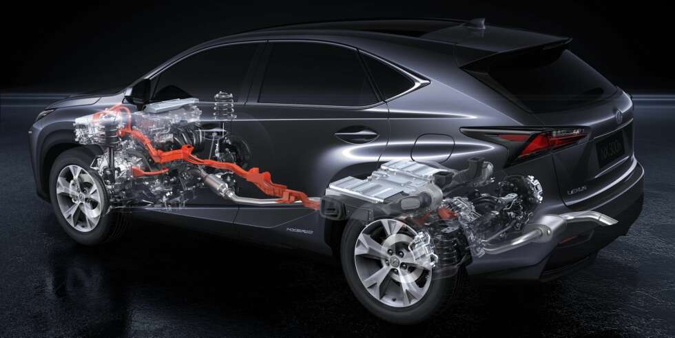 KRAFTFLYT: Det er en elmotor som driver bakhjulene i Lexus NX 300h. FOTO: Lexus KRAFTFLYT: Det er en elmotor som driver bakhjulene i Lexus NX 300h. FOTO: Lexus