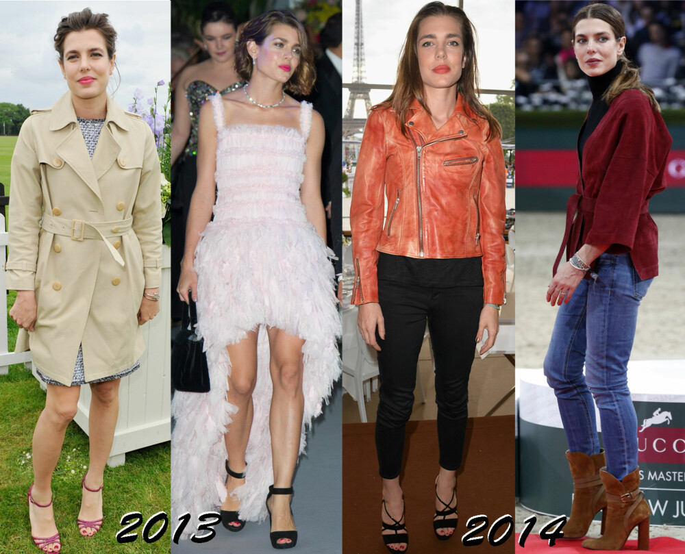 FEMININ - MED RØDE LEPPER: Et varemerke for Charlotte Casiraghi de siste årene er røde lepper, kombinert med en klassisk stil som til tider er litt rocka. Og av og til tør hun eksperimentere litt. FEMININ - MED RØDE LEPPER: Et varemerke for Charlotte Casiraghi de siste årene er røde lepper, kombinert med en klassisk stil som til tider er litt rocka. Og av og til tør hun eksperimentere litt.