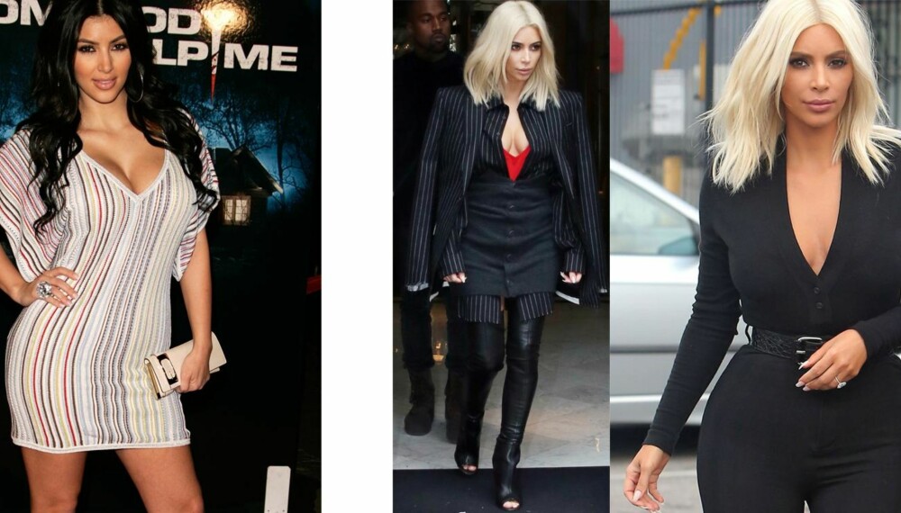 FRA HARRY TIL HYLLET: Mye har skjedd med stilen til Kim Kardashian de siste årene. Til venstre: Fra 2006. Til høyre: Under Paris Fashion Week tidligere denne måneden. FRA HARRY TIL HYLLET: Mye har skjedd med stilen til Kim Kardashian de siste årene. Til venstre: Fra 2006. Til høyre: Under Paris Fashion Week tidligere denne måneden.