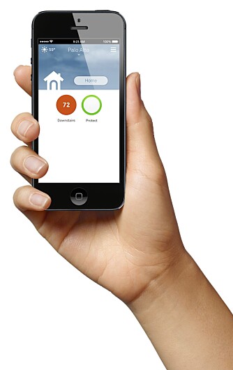 APP: Nest Protect kan du sjekke via en app på mobilen. APP: Nest Protect kan du sjekke via en app på mobilen.