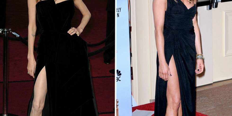 SPLITTET: Angelina Jolie og Jennifer Aniston. SPLITTET: Angelina Jolie og Jennifer Aniston.