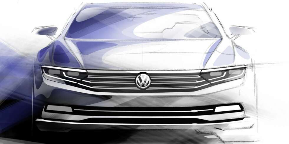 LEKKER: Volkswagen har begynt å dryppe litt informasjon om nye Passat. ILLUSTRASJON: Volkswagen LEKKER: Volkswagen har begynt å dryppe litt informasjon om nye Passat. ILLUSTRASJON: Volkswagen