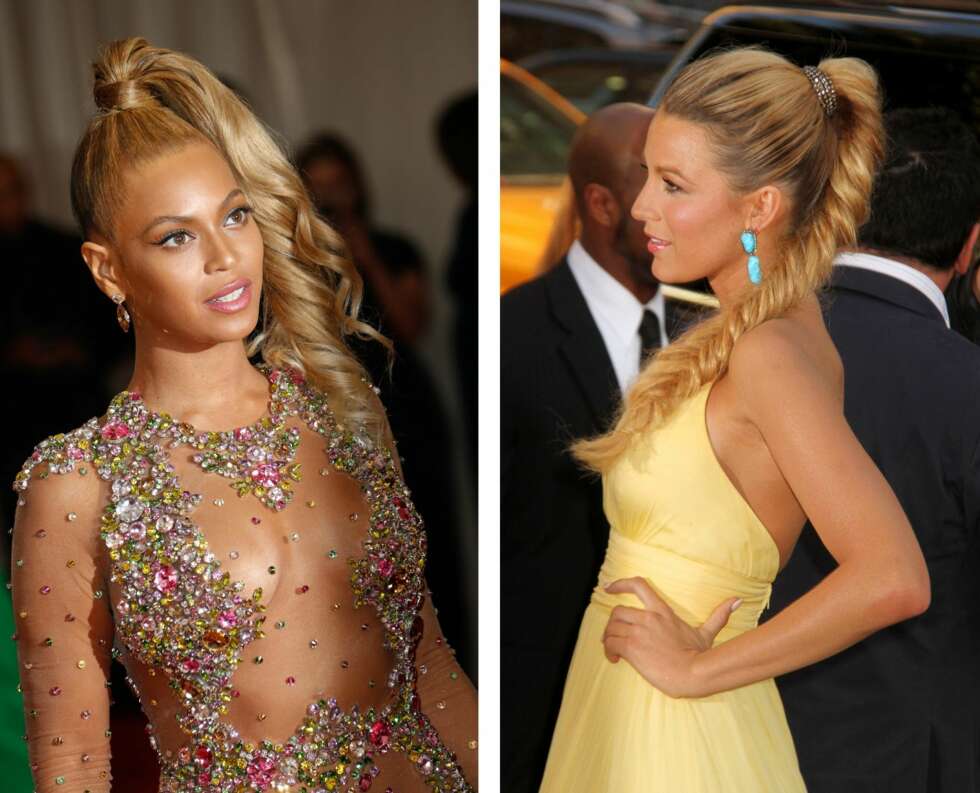 INSPIRASJON: Både Beyonce og Blake Lively har blitt sett på den røde løper med høy hestehale. Lively gjorde en variant med fiskebeinsflette. INSPIRASJON: Både Beyonce og Blake Lively har blitt sett på den røde løper med høy hestehale. Lively gjorde en variant med fiskebeinsflette.