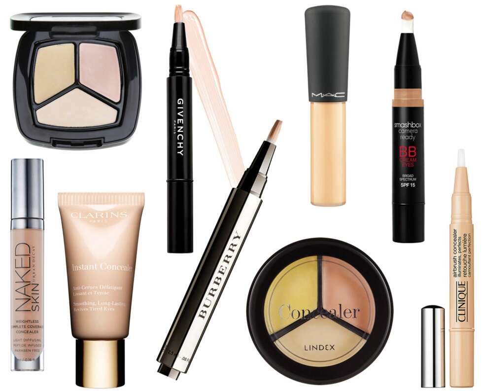 CONCEALERE (f.v.): Kicks Concealer Trio Cover & Correct Neutral, kr 139. Givenchy Mister Light Instant Light Corrective Pen, kr 284 hos Sephora. Mac Mineralize Concealer, kr 160. Smashbox Camera Ready BB Cream Eyes, kr 220. Urban Decay Naked Skin Weightless Complete Coverage Concealer, kr 190. Clarins Instant Concealer, kr 220. Burberry Sheer Luminous Concealer/Nordstrom.com, kr 368. Lindex Concealer Trio, kr 79,50. Clinique Airbrush Concealer, kr 180. CONCEALERE (f.v.): Kicks Concealer Trio Cover & Correct Neutral, kr 139. Givenchy Mister Light Instant Light Corrective Pen, kr 284 hos Sephora. Mac Mineralize Concealer, kr 160. Smashbox Camera Ready BB Cream Eyes, kr 220. Urban Decay Naked Skin Weightless Complete Coverage Concealer, kr 190. Clarins Instant Concealer, kr 220. Burberry Sheer Luminous Concealer/Nordstrom.com, kr 368. Lindex Concealer Trio, kr 79,50. Clinique Airbrush Concealer, kr 180.