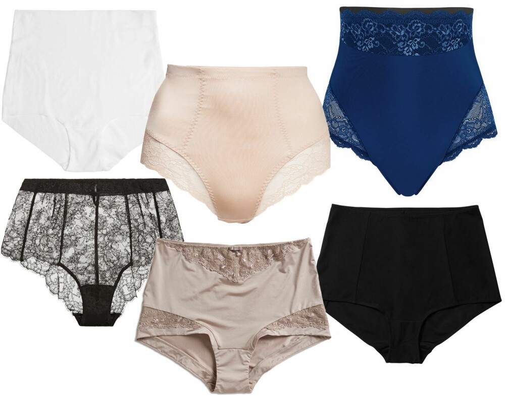 INSPIRASJON (f.v.): Kappahl, kr 129. Marie Meili Genevieve Control Brief/Nelly, kr 199. Triumph, kr 299. La Perla Tearose lace briefs/Net-a-porter, kr 3414. Kappahl, kr 129. Monki Sadie Highwaist, kr 80. INSPIRASJON (f.v.): Kappahl, kr 129. Marie Meili Genevieve Control Brief/Nelly, kr 199. Triumph, kr 299. La Perla Tearose lace briefs/Net-a-porter, kr 3414. Kappahl, kr 129. Monki Sadie Highwaist, kr 80.