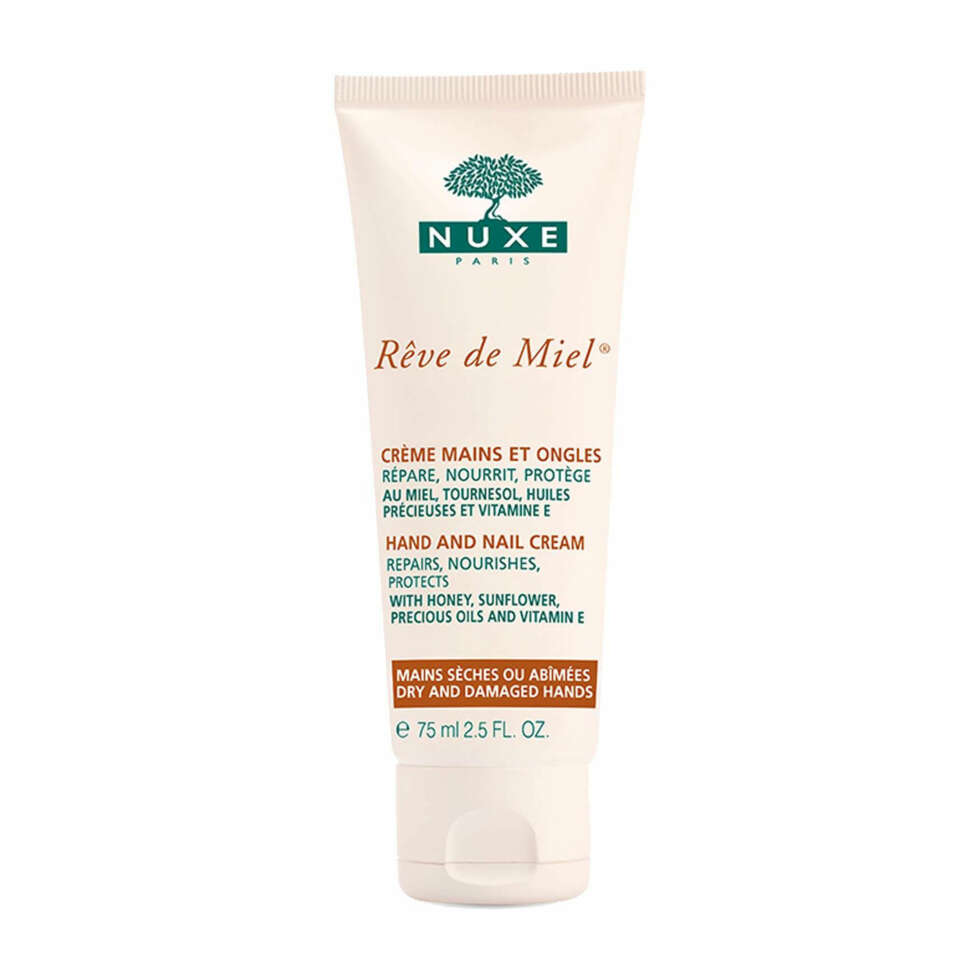 REDNINGEN FOR TØRRE HENDER: Nuxe Rêve de Miel hånd- og neglekrem 75ml, kr 135. REDNINGEN FOR TØRRE HENDER: Nuxe Rêve de Miel hånd- og neglekrem 75ml, kr 135.