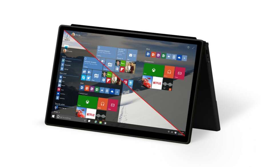 HYBRID: Med Continuum i Windows 10 vil grensesnittet automatisk endre seg alt ettersom om du har tilkoblet mus og tastatur eller ikke. HYBRID: Med Continuum i Windows 10 vil grensesnittet automatisk endre seg alt ettersom om du har tilkoblet mus og tastatur eller ikke.