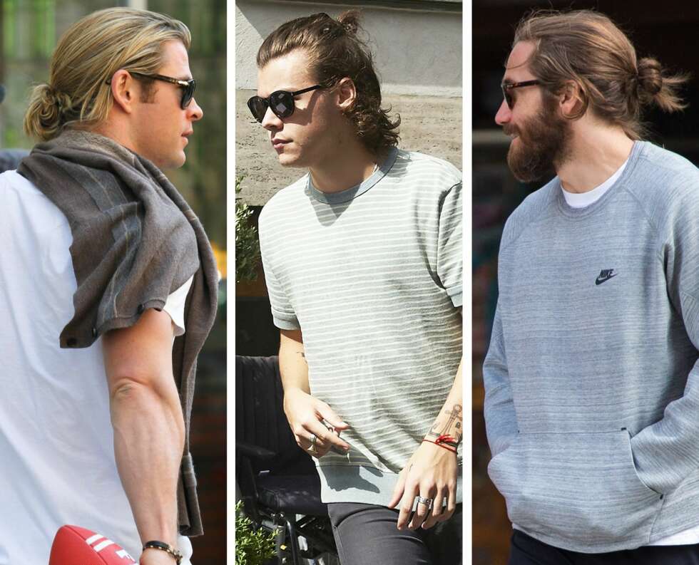 KJENDISER MED MAN BUN: Også flere kjendiser som Chris Hemsworth, Harry Styles og Jake Gyllenhaal har blitt observert med "man bun". KJENDISER MED MAN BUN: Også flere kjendiser som Chris Hemsworth, Harry Styles og Jake Gyllenhaal har blitt observert med "man bun".