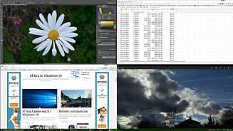 ORDEN: Med Windows-tasten + piltastene kan du raskt ordne vinduene dine til hver sin del av skjermen. Praktisk på en 4K-skjerm hvor hver del av skjermen vil tilsvare en Full-HD-skjerm i oppløsning. ORDEN: Med Windows-tasten + piltastene kan du raskt ordne vinduene dine til hver sin del av skjermen. Praktisk på en 4K-skjerm hvor hver del av skjermen vil tilsvare en Full-HD-skjerm i oppløsning.