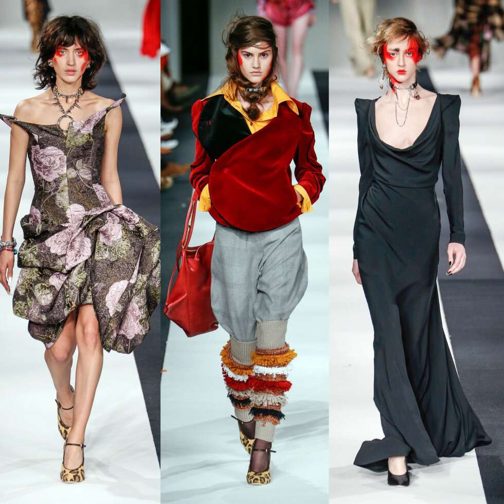 VIVIENNE WESTWOOD: Dronning av punk, retro og "over the top"-mote, har selvfølgelig mesterlig designet ny-viktorianske plagg denne sesongen også. VIVIENNE WESTWOOD: Dronning av punk, retro og "over the top"-mote, har selvfølgelig mesterlig designet ny-viktorianske plagg denne sesongen også.