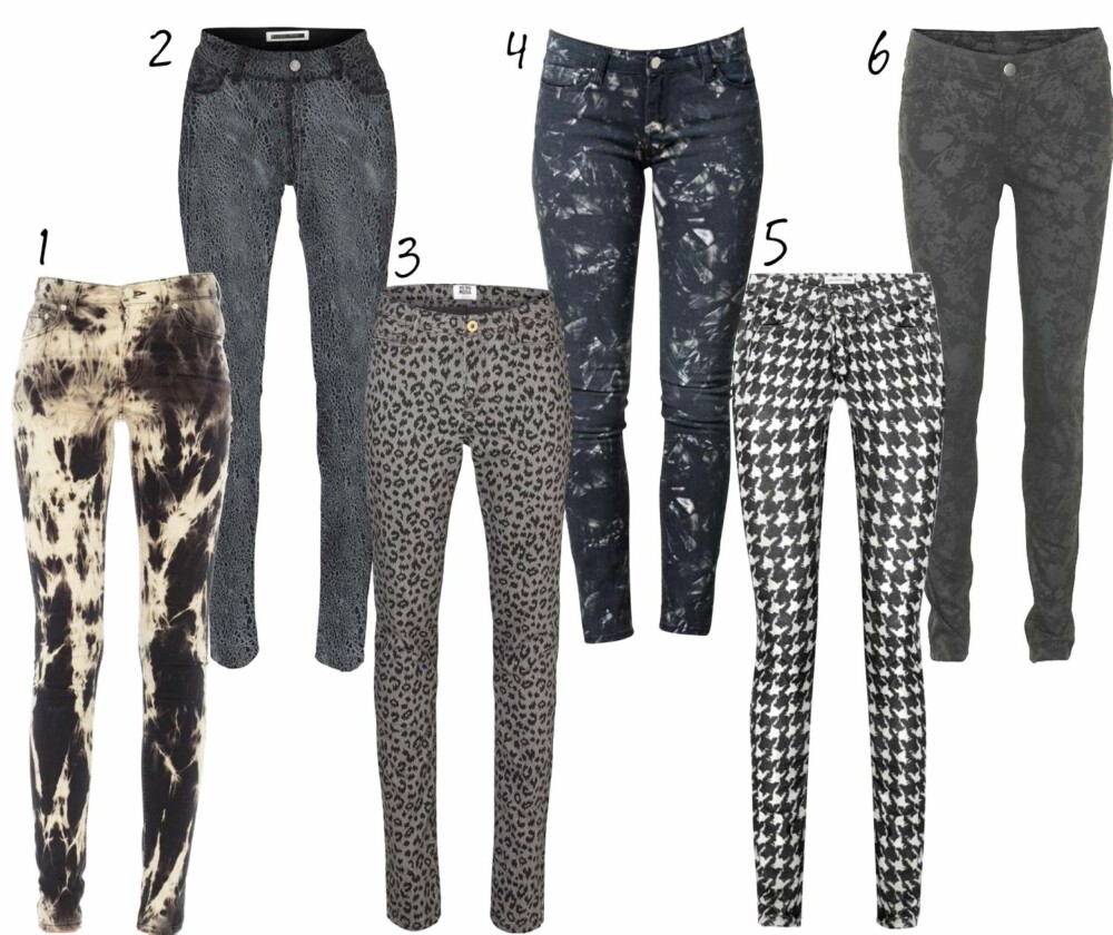 PRINT: 1. Weekday, kr 350. 2. Noisy May, kr 400. 3. Vero Moda, kr 230. 4. Iro, kr 2195. 5. Isabel Marant, kr 2355. 6. Gestuz, kr 899. PRINT: 1. Weekday, kr 350. 2. Noisy May, kr 400. 3. Vero Moda, kr 230. 4. Iro, kr 2195. 5. Isabel Marant, kr 2355. 6. Gestuz, kr 899.