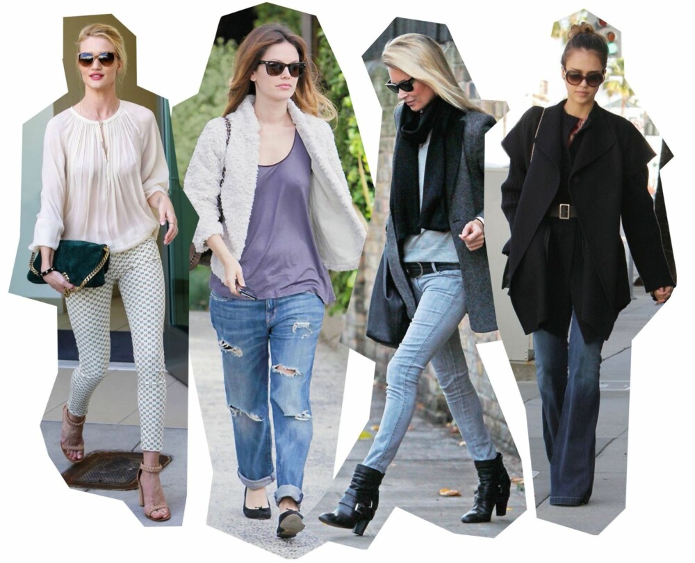 KJENDIS-INSPO: Rosie Huntongton-Whiteley har valgt bukse med print, Rachel Bilson har tatt buksa til typen, Kate Moss går for skinnyvarianten og Jessica Biel slenger avgårde. KJENDIS-INSPO: Rosie Huntongton-Whiteley har valgt bukse med print, Rachel Bilson har tatt buksa til typen, Kate Moss går for skinnyvarianten og Jessica Biel slenger avgårde.