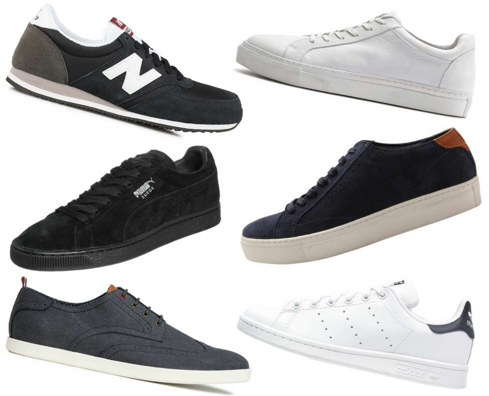 SNEAKERS (f.v.): New Balance U420CBW, kr 995. Selected Homme Leather Sneakers, kr 799,95. Puma Classic+ Joggesko black/dark shadow, kr 699. Bianco Suede Cass Shoe MAM16, kr 999. H&M Broguemønstrede sneakers, kr 349. Adidas Stan Smith joggesko run white/new navy, kr 899. SNEAKERS (f.v.): New Balance U420CBW, kr 995. Selected Homme Leather Sneakers, kr 799,95. Puma Classic+ Joggesko black/dark shadow, kr 699. Bianco Suede Cass Shoe MAM16, kr 999. H&M Broguemønstrede sneakers, kr 349. Adidas Stan Smith joggesko run white/new navy, kr 899.