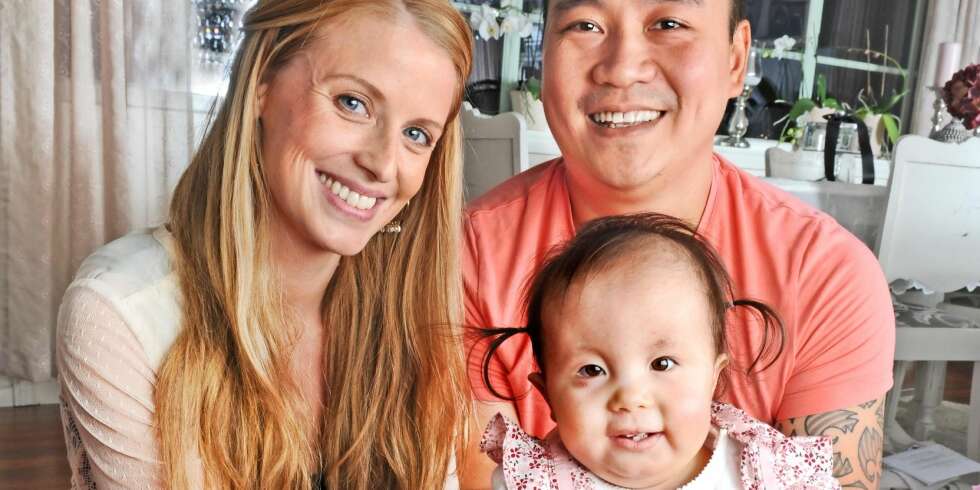 Hun er helt nydelig: Det er pappas første ord til Felicias mamma etter fødselen. Hun er helt nydelig: Det er pappas første ord til Felicias mamma etter fødselen.