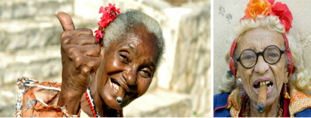FOTOKULTUR: Eldre, kubanske damer med sigar er et yndlingsmotiv for mange turister på Cuba. - Mange av disse damene er en slags fotomodeller. De lever av å bli fotografert for penger, sier Glesnes. FOTO: Colourbox.com FOTOKULTUR: Eldre, kubanske damer med sigar er et yndlingsmotiv for mange turister på Cuba. - Mange av disse damene er en slags fotomodeller. De lever av å bli fotografert for penger, sier Glesnes. FOTO: Colourbox.com