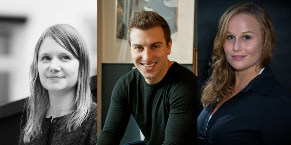 KILDER: Aja Guldhammer Henderson, leder for Airbnb i Skandinavia og Nederland, Brian Chesky, administrerende direktør og medgrunnlegger i Airbnb og Ingvild Moen, gründer av medieselskapet Resonate. FOTO: Airbnb og Stian Schløsser Møller KILDER: Aja Guldhammer Henderson, leder for Airbnb i Skandinavia og Nederland, Brian Chesky, administrerende direktør og medgrunnlegger i Airbnb og Ingvild Moen, gründer av medieselskapet Resonate. FOTO: Airbnb og Stian Schløsser Møller