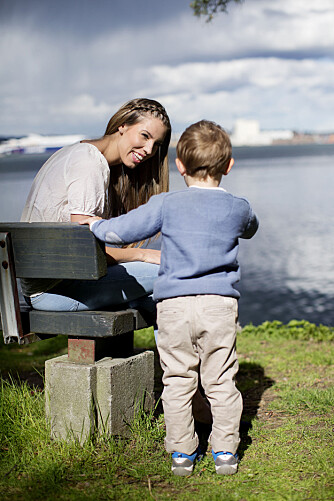 LIVET BLIR BEDRE: Rebecca med sønnen Matheo. LIVET BLIR BEDRE: Rebecca med sønnen Matheo.