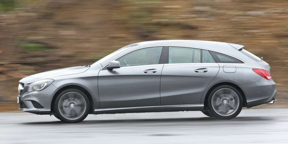 PIGG MED 1,6-liter: I mellomakslerasjon 60–100 og 80–120 km/t klokker CLA 180 Shooting Brake inn på 5,1 og 6,8 sekunder. Det er kun et halvt sekund bak den 44 000 kroner dyrere CLA 200. PIGG MED 1,6-liter: I mellomakslerasjon 60–100 og 80–120 km/t klokker CLA 180 Shooting Brake inn på 5,1 og 6,8 sekunder. Det er kun et halvt sekund bak den 44 000 kroner dyrere CLA 200.