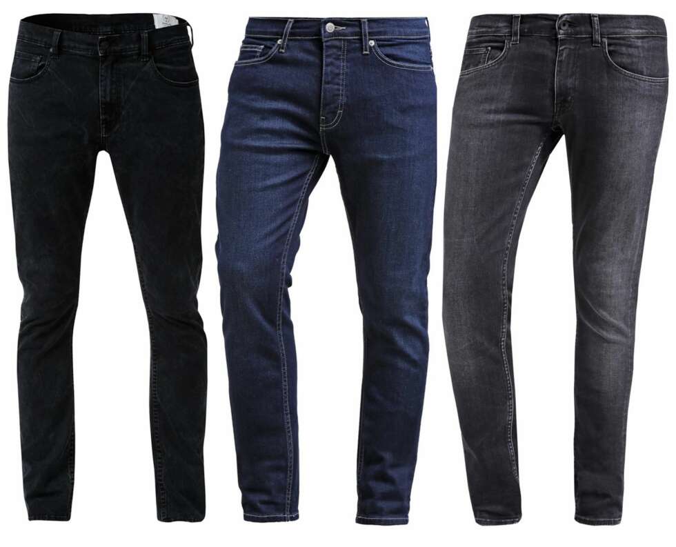 SKINNY JEANS (f.v.): Emilio Black Grey Wash, kr 599. Topman Slim Fit Jeans Mid blue, kr 399. Tiger of Sweden Jeans Slim Fit Jeans Blackblue, kr 1395. SKINNY JEANS (f.v.): Emilio Black Grey Wash, kr 599. Topman Slim Fit Jeans Mid blue, kr 399. Tiger of Sweden Jeans Slim Fit Jeans Blackblue, kr 1395.