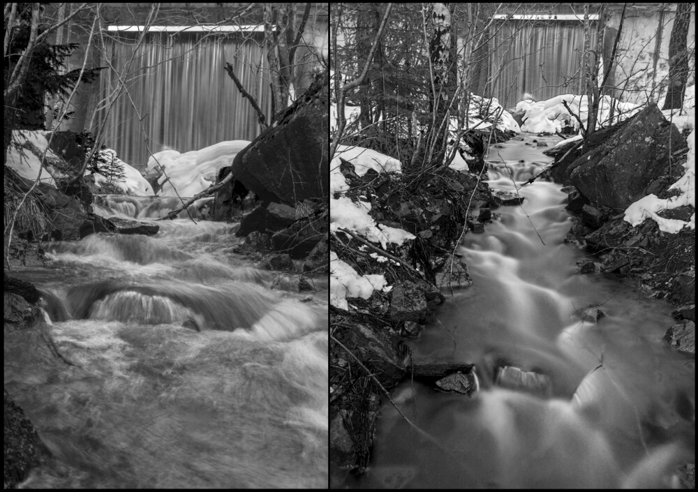 Slow Shutter Cam har ingen begrensning på lukkertid. Bildet til venstre er tatt med systemkameraet Samsung NX1, og her fikk vi kun brukt en lukkertid på 1/5 sekund med minste blenderåpning og laveste ISO. Bildet til høyre er tatt med Slow Shutter Cam (fra en litt annen vinkel), og den lot oss eksponere i flere minutter uten at bildet ble overeksponert. Slow Shutter Cam har ingen begrensning på lukkertid. Bildet til venstre er tatt med systemkameraet Samsung NX1, og her fikk vi kun brukt en lukkertid på 1/5 sekund med minste blenderåpning og laveste ISO. Bildet til høyre er tatt med Slow Shutter Cam (fra en litt annen vinkel), og den lot oss eksponere i flere minutter uten at bildet ble overeksponert.
