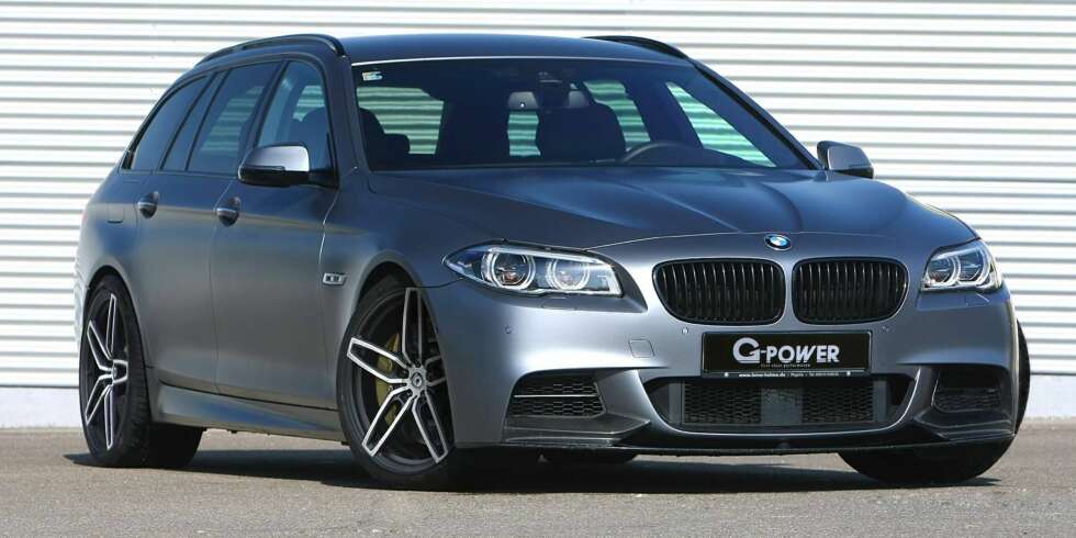BMW: Den tyske tuneren G-Power har gitt M550d hele 435 hk, noe som ifølge G-Power gjør bilen til verdens sterkeste diesel-BMW. FOTO: G-Power BMW: Den tyske tuneren G-Power har gitt M550d hele 435 hk, noe som ifølge G-Power gjør bilen til verdens sterkeste diesel-BMW. FOTO: G-Power