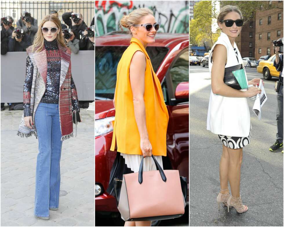 TRENDSETTER: Olivia Palermo la sin elsk på de lange vestene allerede i 2014. TRENDSETTER: Olivia Palermo la sin elsk på de lange vestene allerede i 2014.