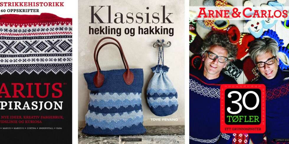 Vi deler ut 4 bøker med spennende håndarbeidsoppskrifter. Vi deler ut 4 bøker med spennende håndarbeidsoppskrifter.