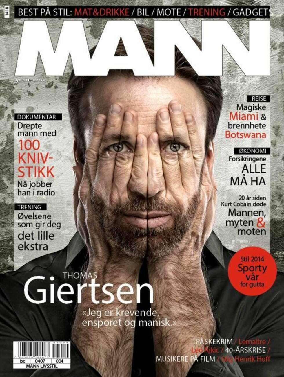 ÅRETS COVER?: Thomas Giertsen prydet fjorårets aprilutgave av MANN, som er nominert til Årets forside. ÅRETS COVER?: Thomas Giertsen prydet fjorårets aprilutgave av MANN, som er nominert til Årets forside.